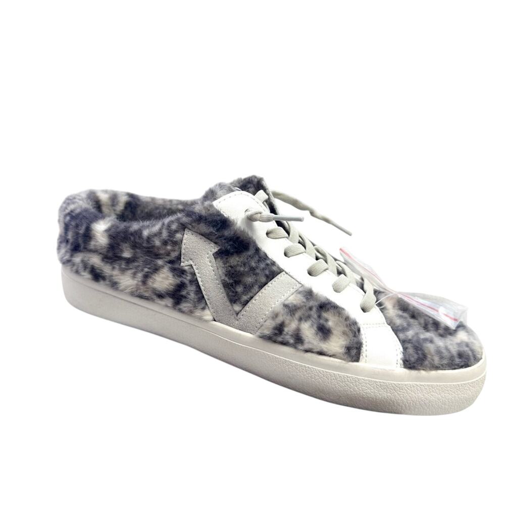 Vintage Havana Snow Leopard Fuzzy Mule Sneakers Size 7.5